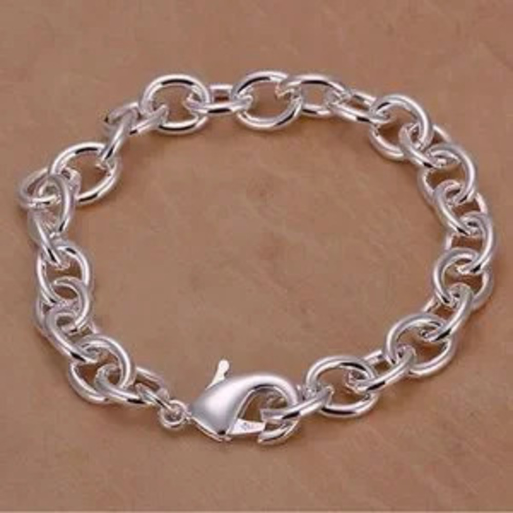 Silver Basic Chain Bracelet For Woman and Men 8